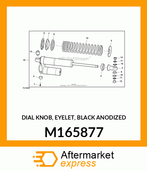 DIAL KNOB, EYELET, BLACK ANODIZED M165877