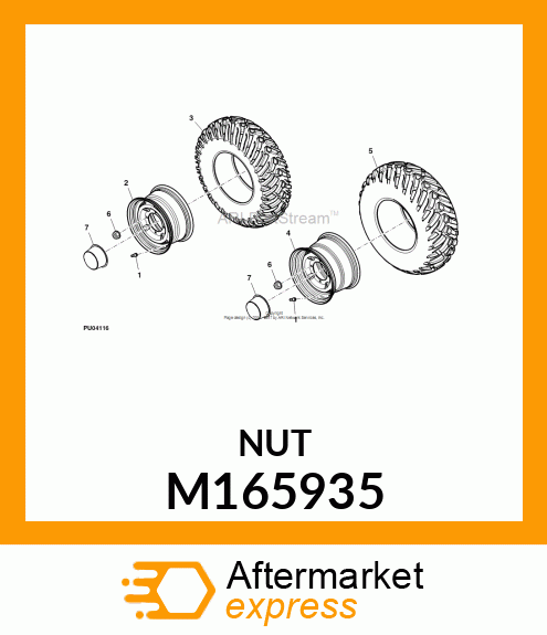 NUT, ALLOY LUG M165935