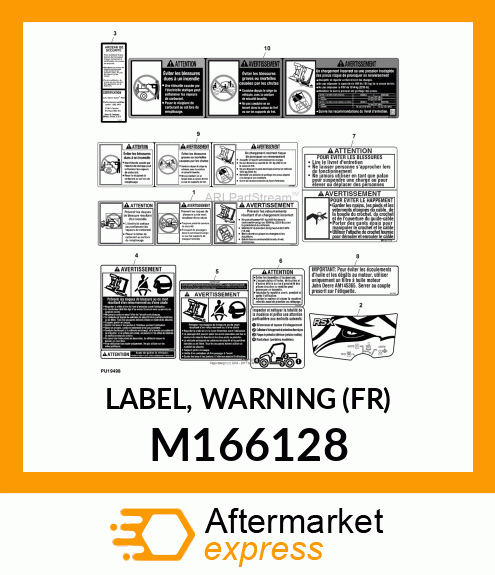 LABEL, WARNING (FR) M166128