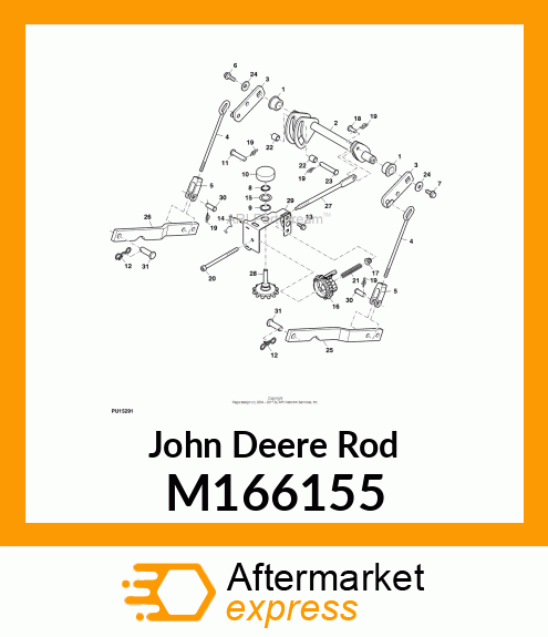 ROD, MOWER LIFT LINK M166155