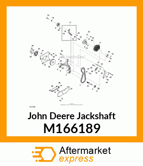 SHAFT, PTO JACKSHAFT M166189