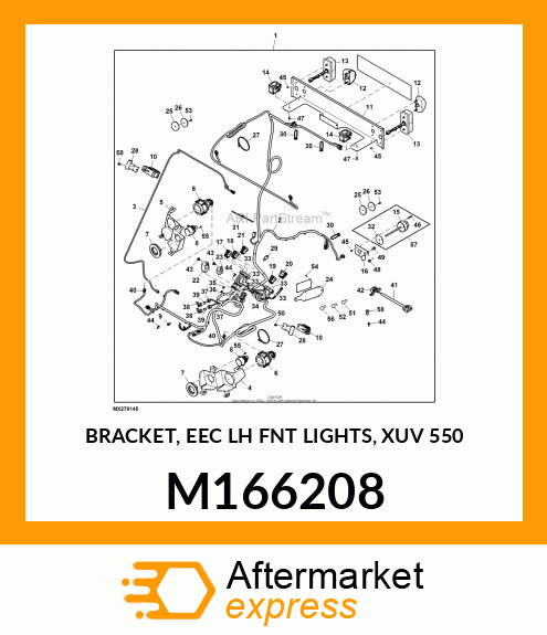 BRACKET, EEC LH FNT LIGHTS, XUV 550 M166208