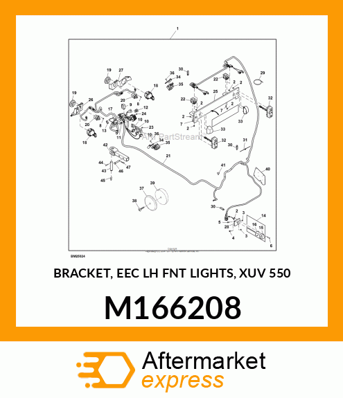 BRACKET, EEC LH FNT LIGHTS, XUV 550 M166208