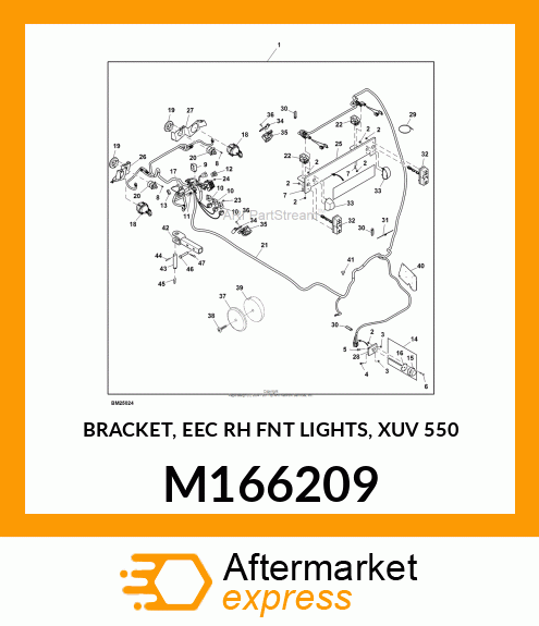 BRACKET, EEC RH FNT LIGHTS, XUV 550 M166209