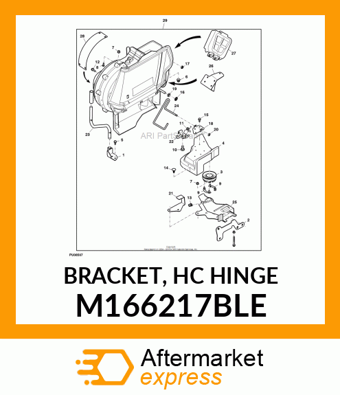 BRACKET, HC HINGE M166217BLE