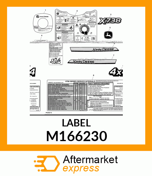 LABEL, SIDE STRIPE X7 M166230