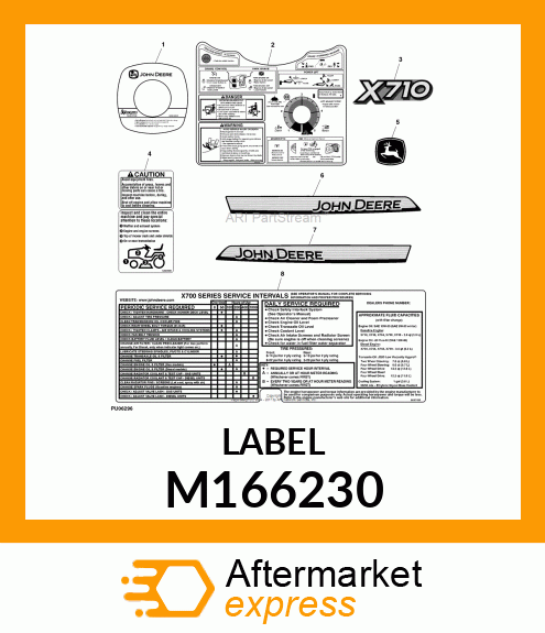 LABEL, SIDE STRIPE X7 M166230