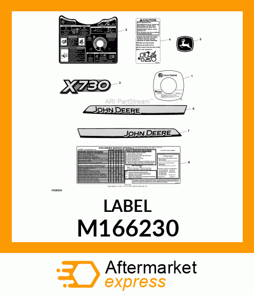 LABEL, SIDE STRIPE X7 M166230