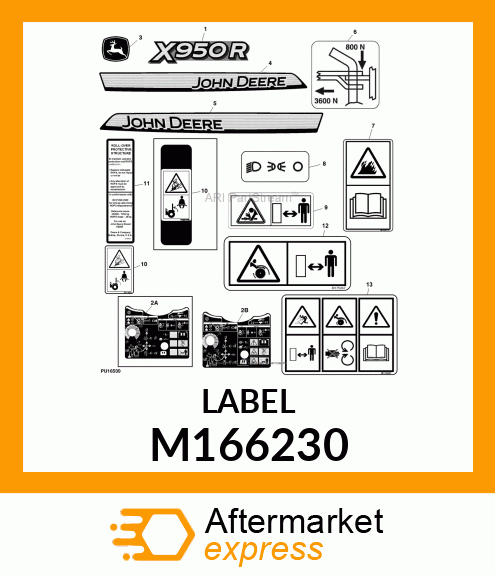 LABEL, SIDE STRIPE X7 M166230