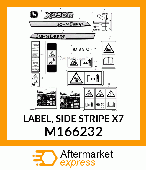 LABEL, SIDE STRIPE X7 M166232