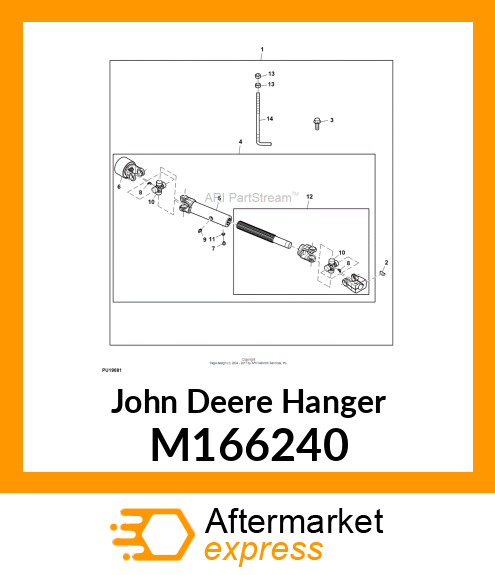 HANGER, PTO SHAFT M166240