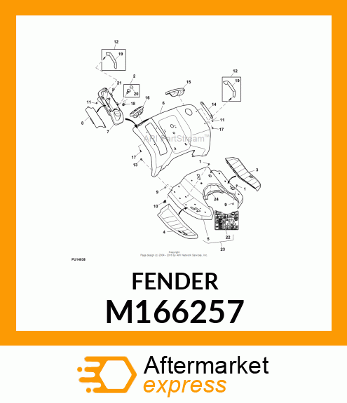 FENDER, REAR M166257