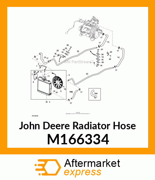 RADIATOR HOSE, HOSE, COOLANT, 272W M166334