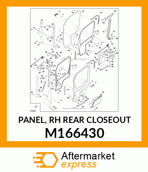 PANEL, RH REAR CLOSEOUT M166430