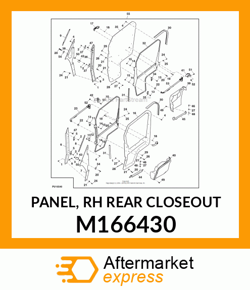 PANEL, RH REAR CLOSEOUT M166430