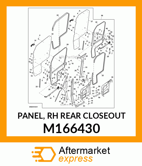 PANEL, RH REAR CLOSEOUT M166430