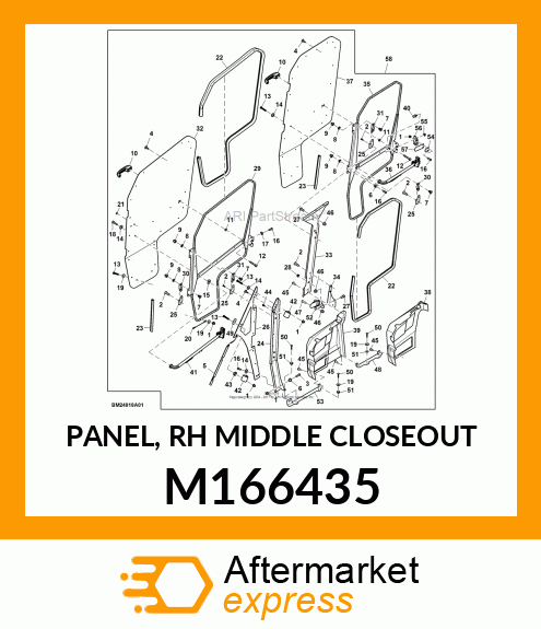 PANEL, RH MIDDLE CLOSEOUT M166435