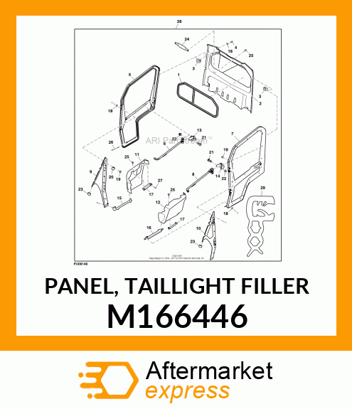 PANEL, TAILLIGHT FILLER M166446