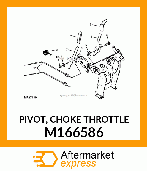 PIVOT, CHOKE THROTTLE M166586