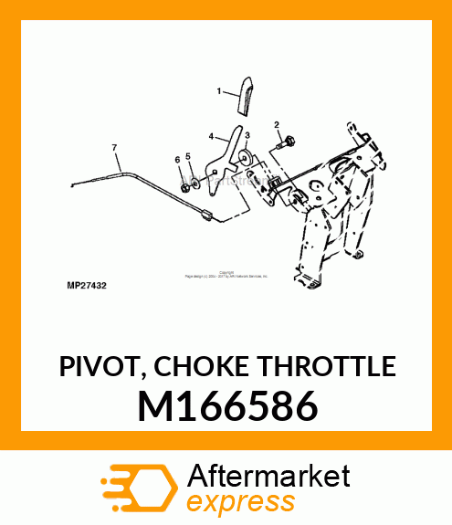 PIVOT, CHOKE THROTTLE M166586