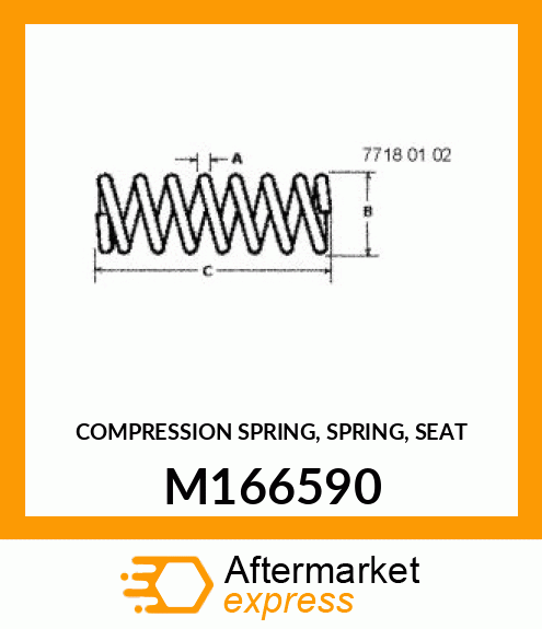 COMPRESSION SPRING, SPRING, SEAT M166590