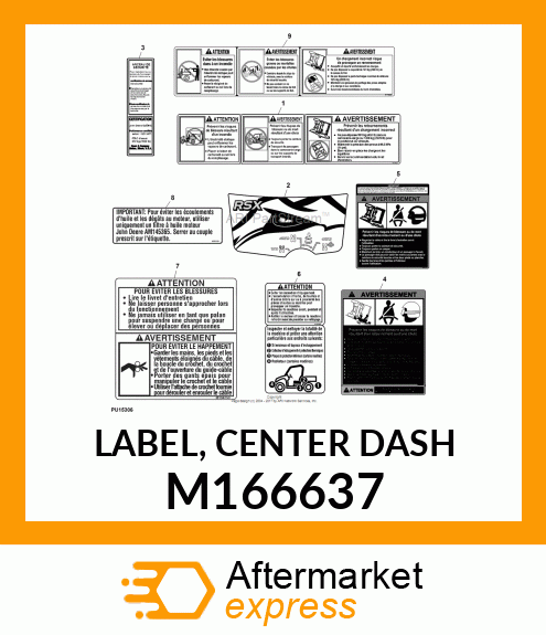 LABEL, CENTER DASH M166637