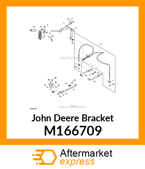 BRACKET, BRACKET, ROCKSHAFT RETENTI M166709