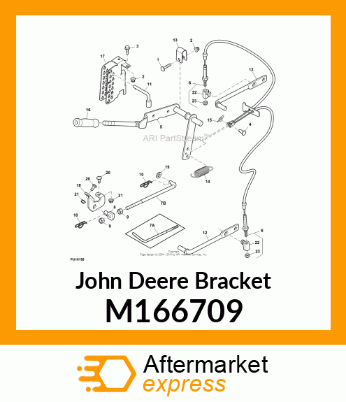 BRACKET, BRACKET, ROCKSHAFT RETENTI M166709