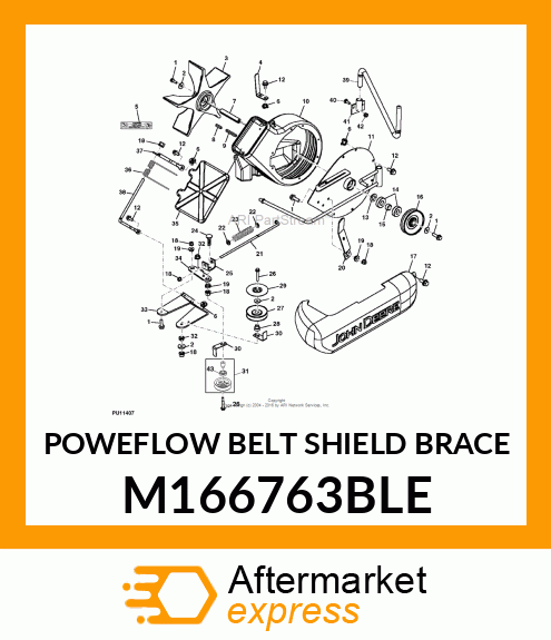 POWEFLOW BELT SHIELD BRACE M166763BLE