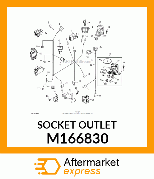 SOCKET OUTLET, OUTLET,12V W/COVER S M166830