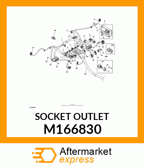 SOCKET OUTLET, OUTLET,12V W/COVER S M166830