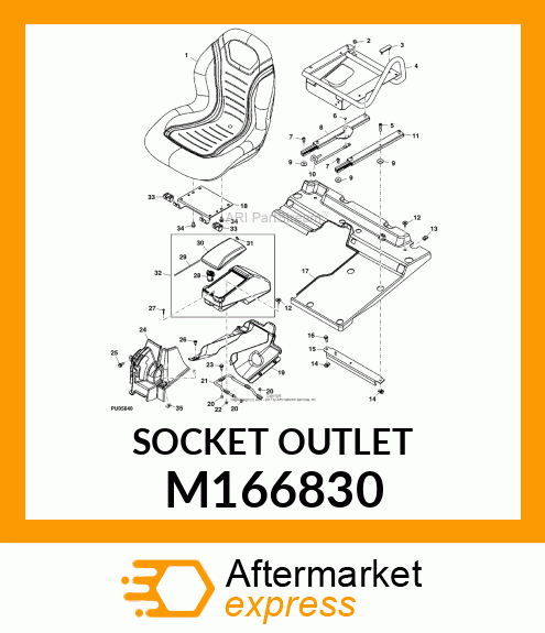 SOCKET OUTLET, OUTLET,12V W/COVER S M166830