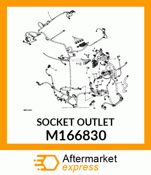 SOCKET OUTLET, OUTLET,12V W/COVER S M166830