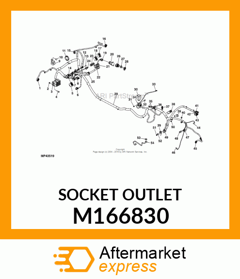 SOCKET OUTLET, OUTLET,12V W/COVER S M166830