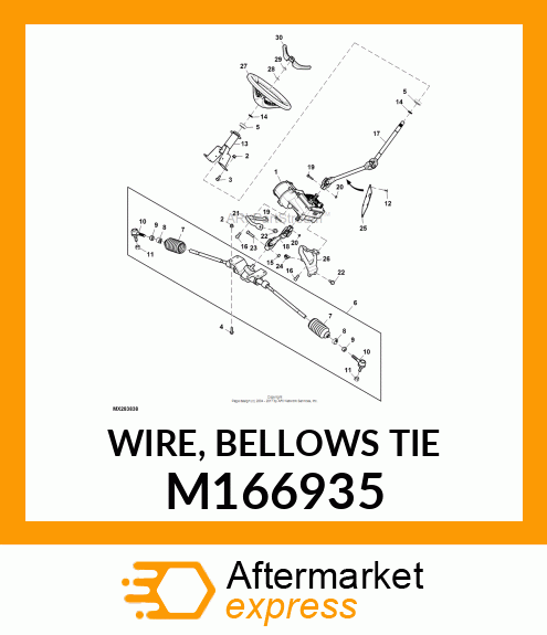 WIRE, BELLOWS TIE M166935