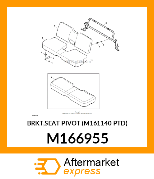 BRKT,SEAT PIVOT (M161140 PTD) M166955