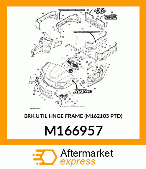 BRK,UTIL HNGE FRAME (M162103 PTD) M166957