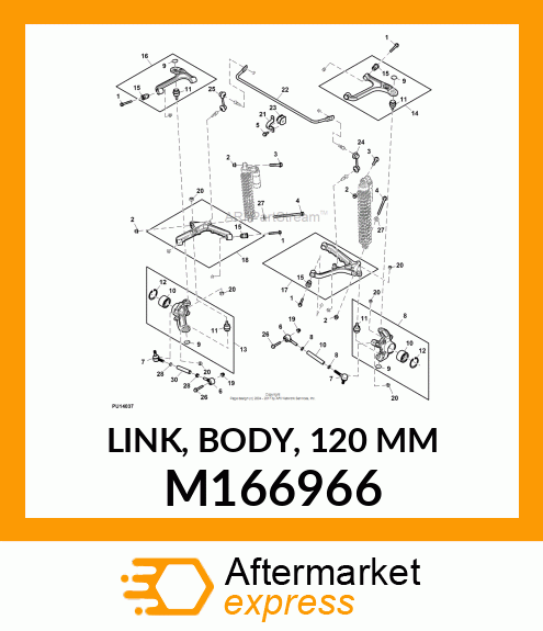 LINK, BODY, 120 MM M166966