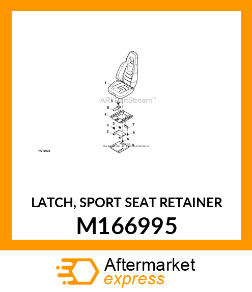 LATCH, SPORT SEAT RETAINER M166995