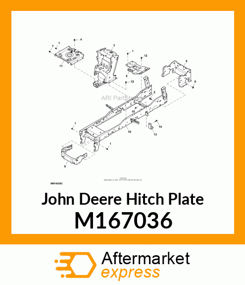 HITCH PLATE, X3 SERIES M167036