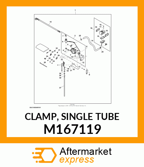 CLAMP, SINGLE TUBE M167119