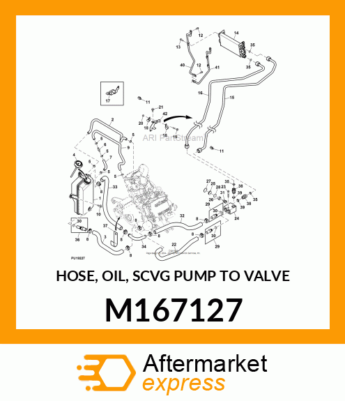 HOSE, OIL, SCVG PUMP TO VALVE M167127