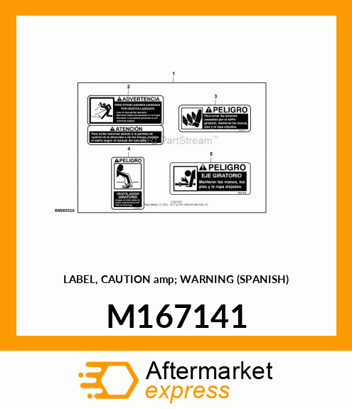 LABEL, CAUTION amp; WARNING (SPANISH) M167141