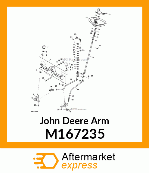 ARM, 4WS SPLINED SECTOR M167235