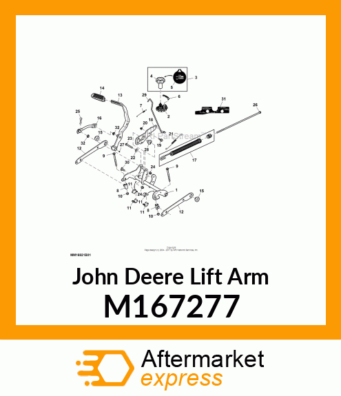 LIFT ARM, LIFT SYSTEM M167277