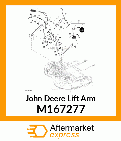 LIFT ARM, LIFT SYSTEM M167277