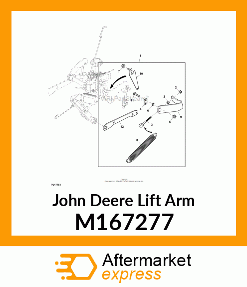 LIFT ARM, LIFT SYSTEM M167277