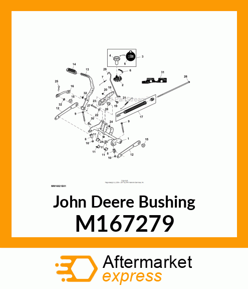 BUSHING, LIFT SYSTEM M167279