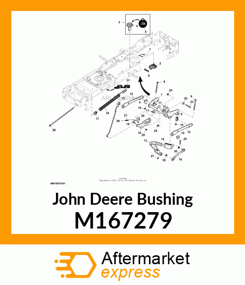 BUSHING, LIFT SYSTEM M167279