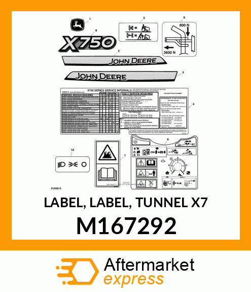 LABEL, LABEL, TUNNEL X7 M167292